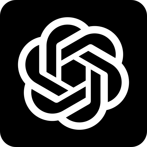 chatgpt logo, schwarz-weiss